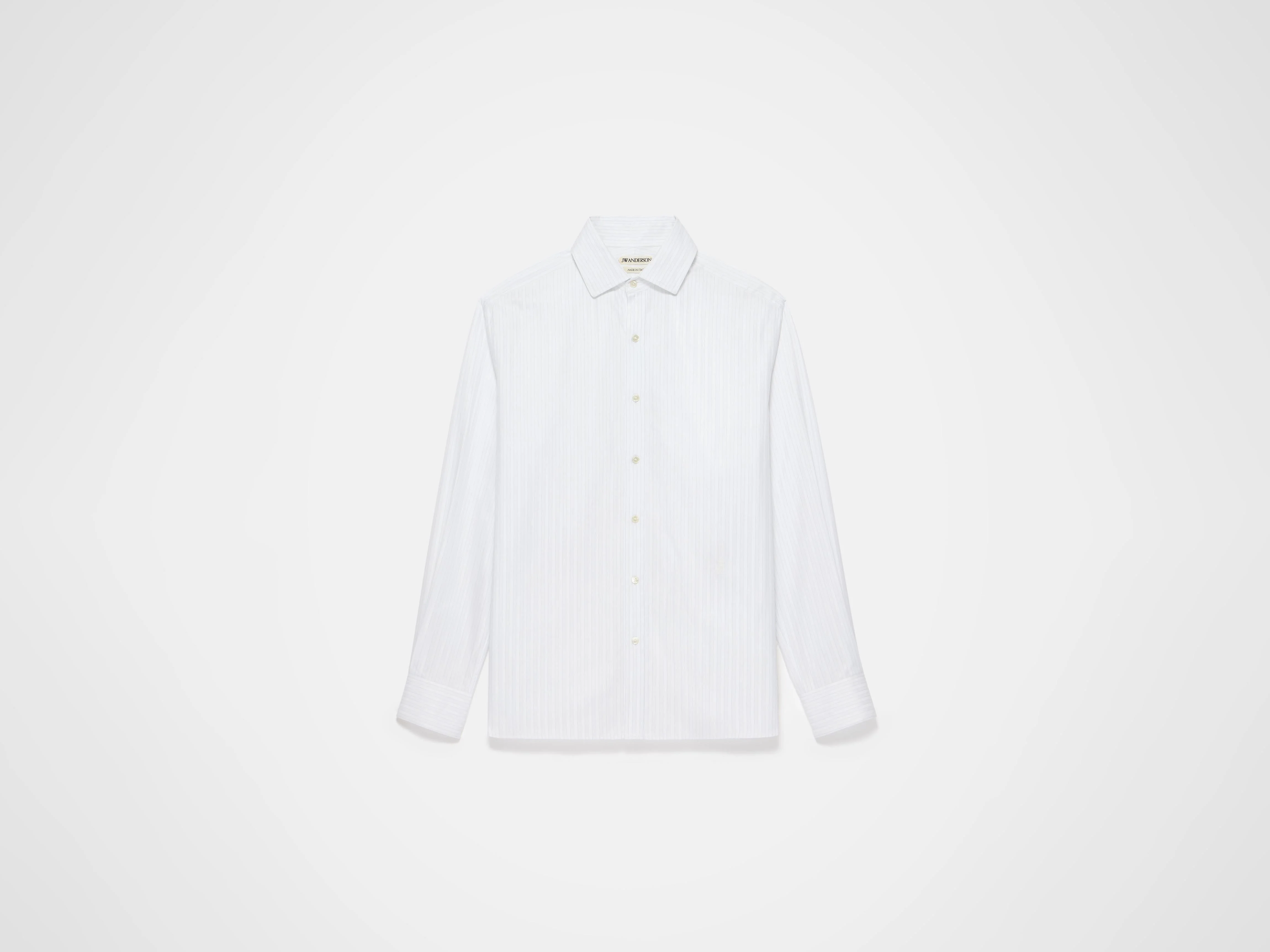 CLASSIC DRESS SHIRT IN WHITE & BLUE - 1