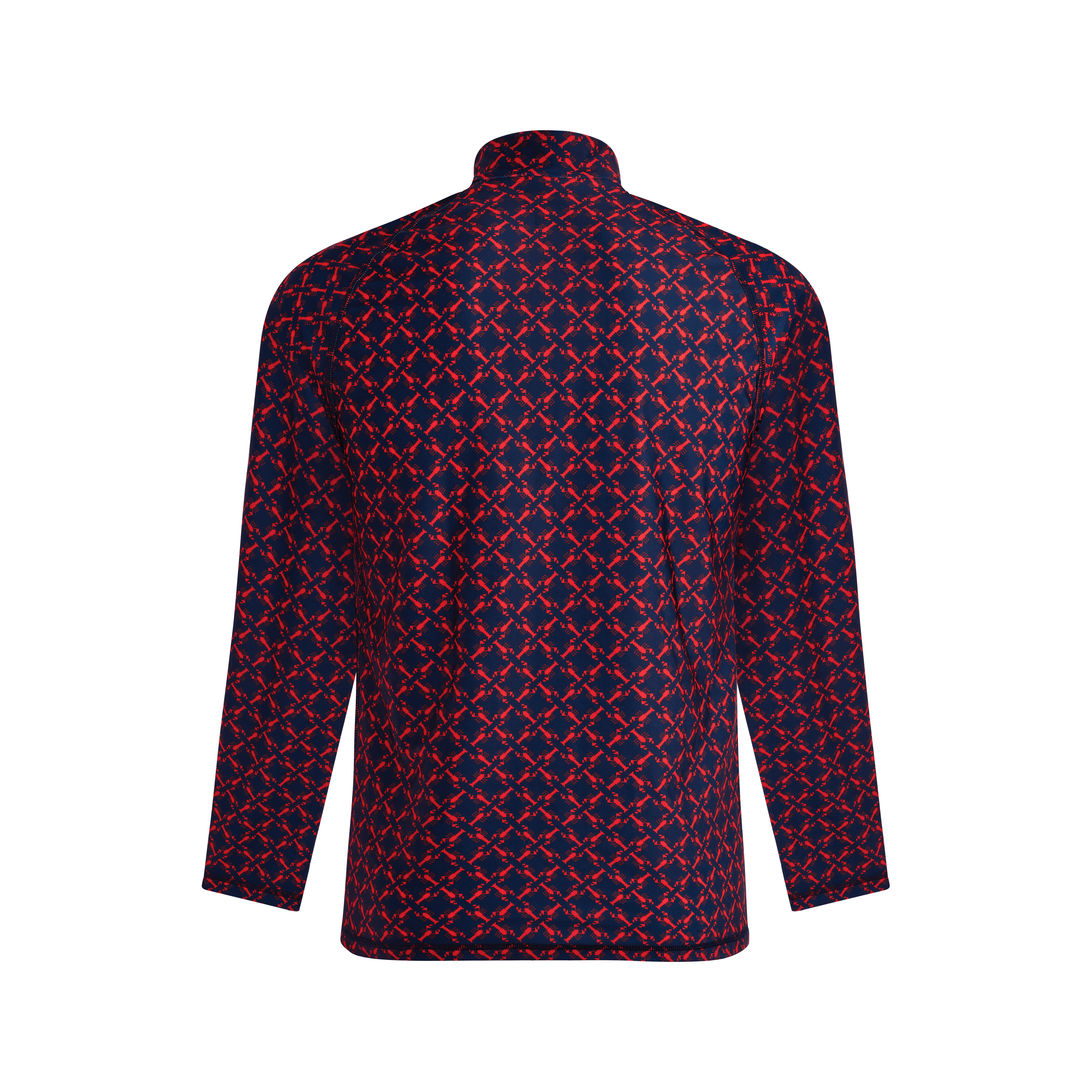 Men Zipped Long Sleeves Rashguard Homard Pixel - 2