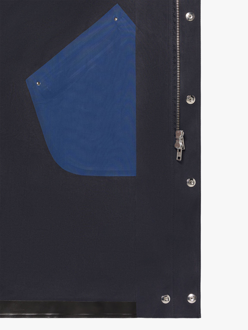 GRANISH NAVY BONDED COTTON HOODED COAT 6