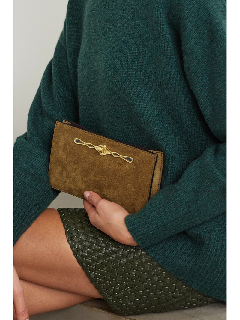 MÉTIER + Fernando Jorge Ease Embellished Suede Clutch outlook
