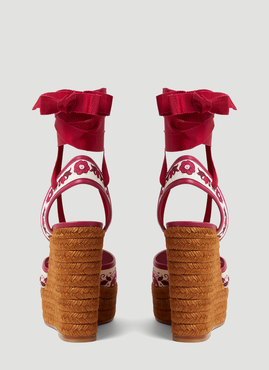 Dolce & Gabbana Women Printed Brocade Wedge Sandals - 4