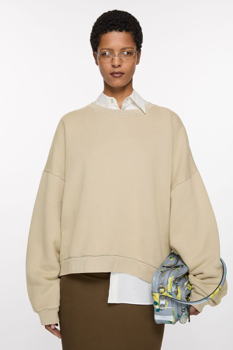 Acne Studios Sweater logo patch - Concrete grey outlook