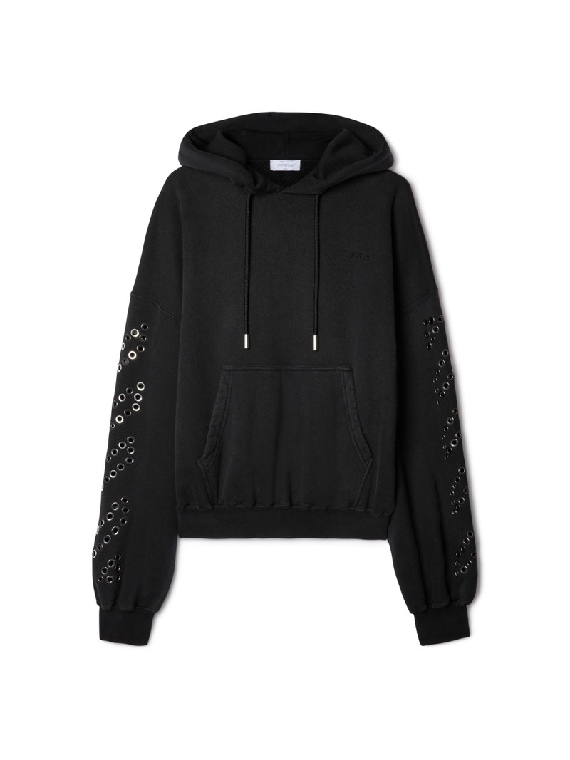 Eyelet Diags 위에 Hoodie - 1