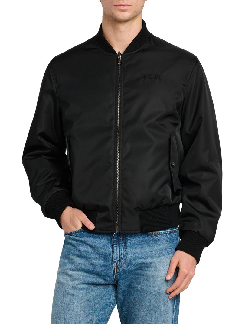 Men's Barocco Mythic Reversible Twill Jacket - Black Petrol Blue 3