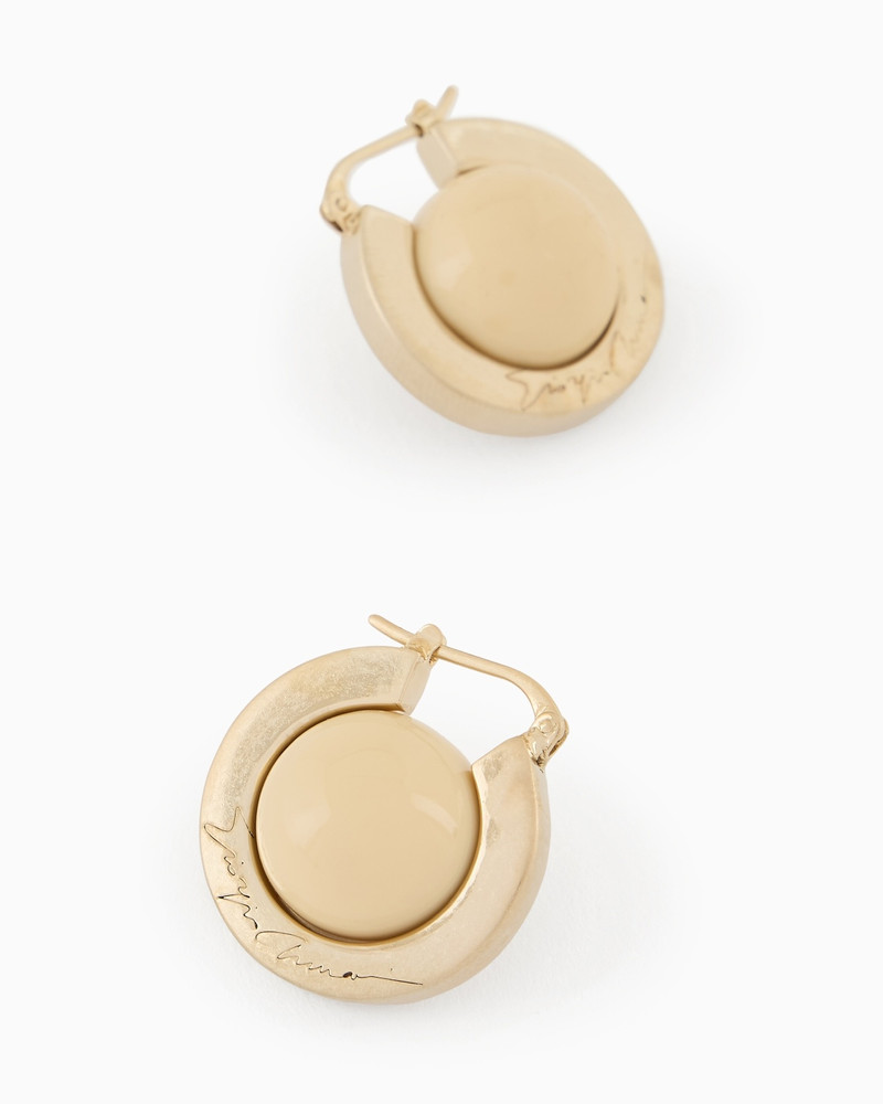 GIORGIO ARMANI METAL EARRINGS WITH RESIN SPHERES outlook