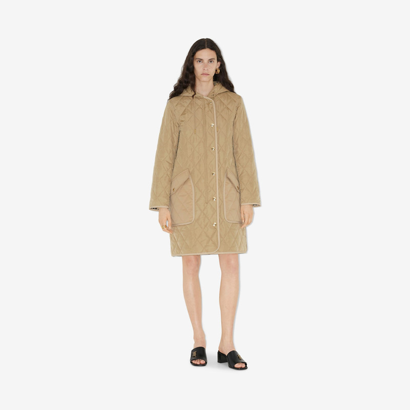 Burberry Diamond Quilted Thermoregulated Hooded Coat outlook