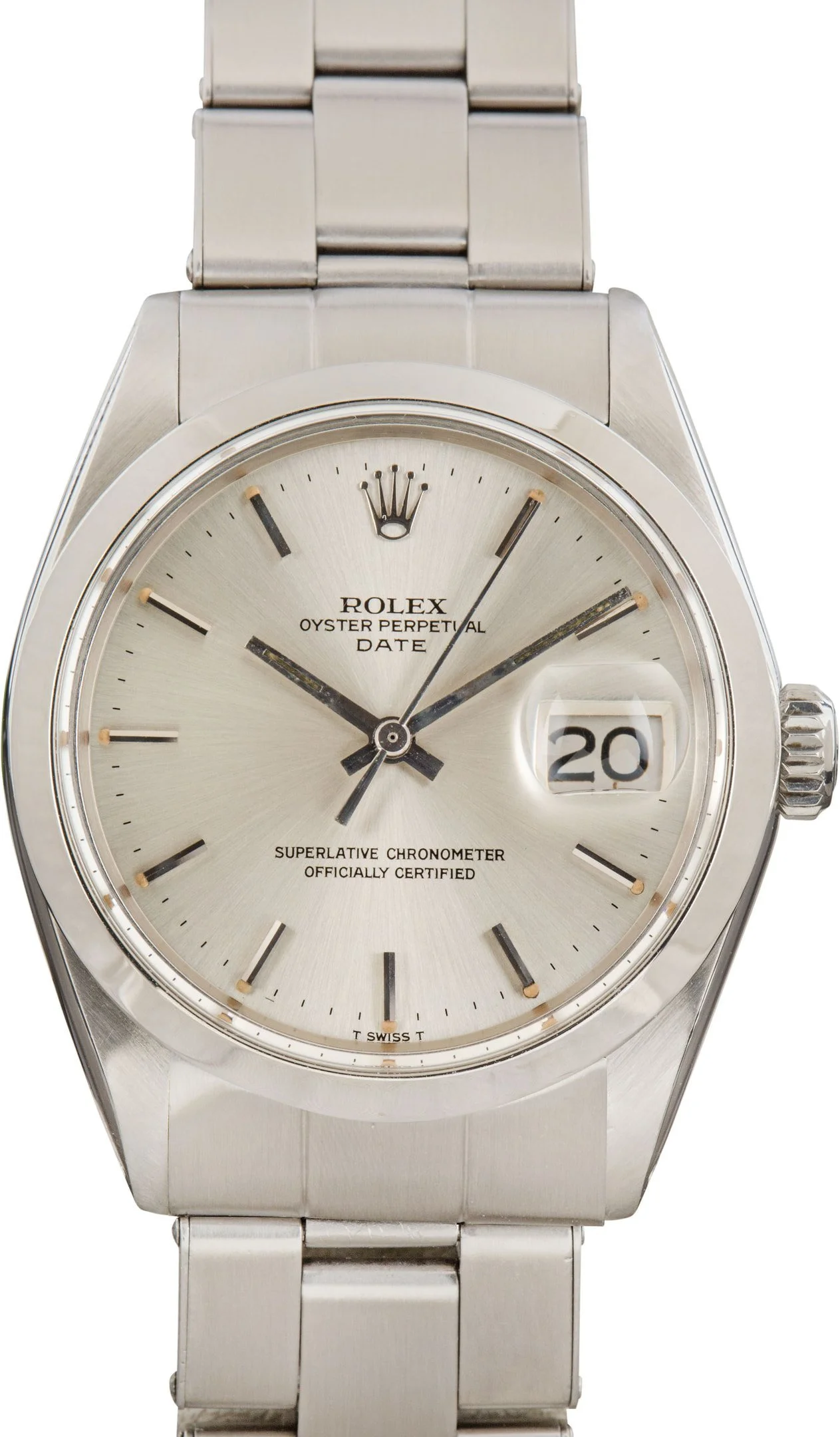 Pre-owned Rolex Date Ref 1500 Silver Dial - 1