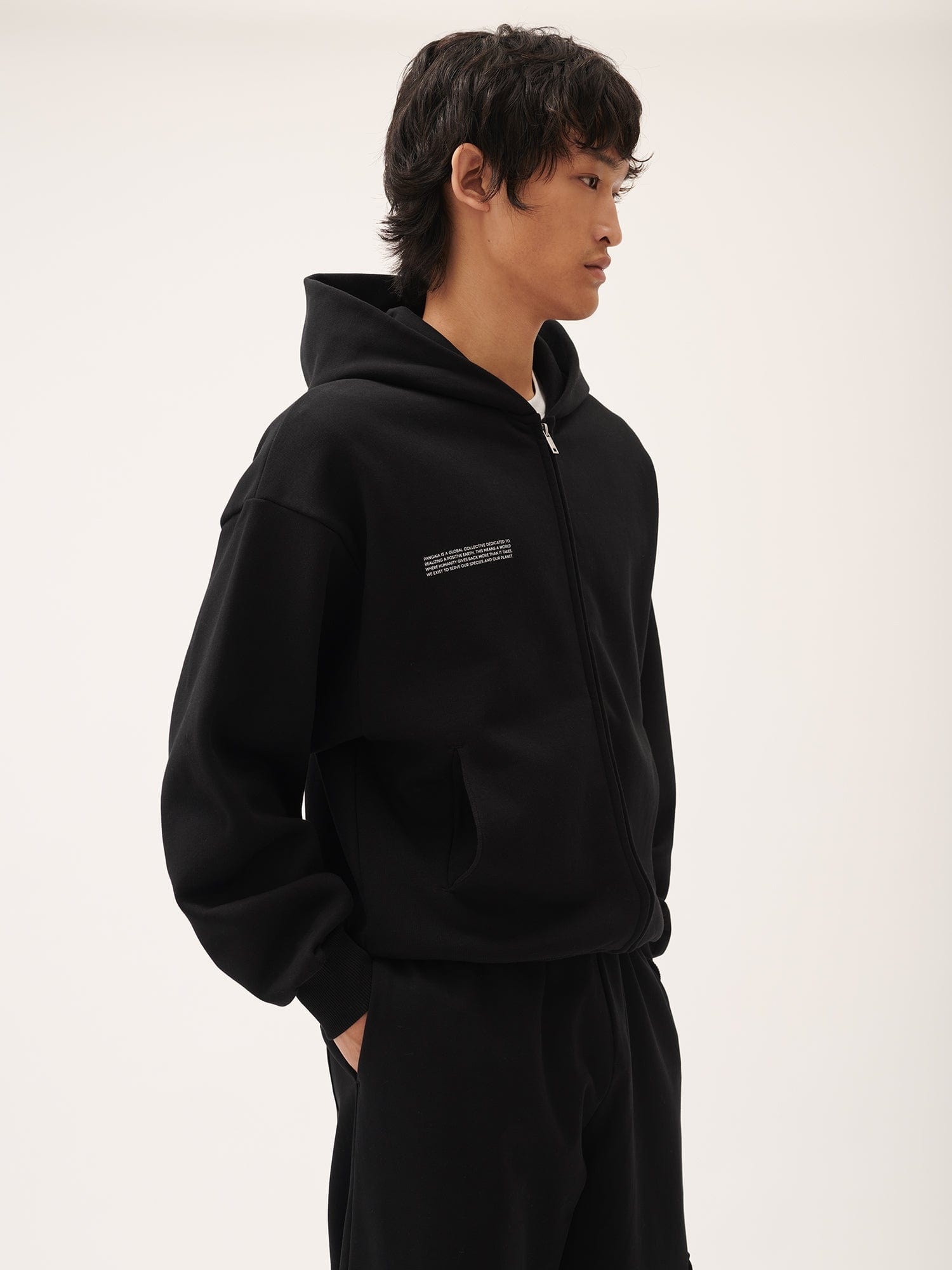Mens DNA Heavyweight Zipped Hoodie - Black - 2