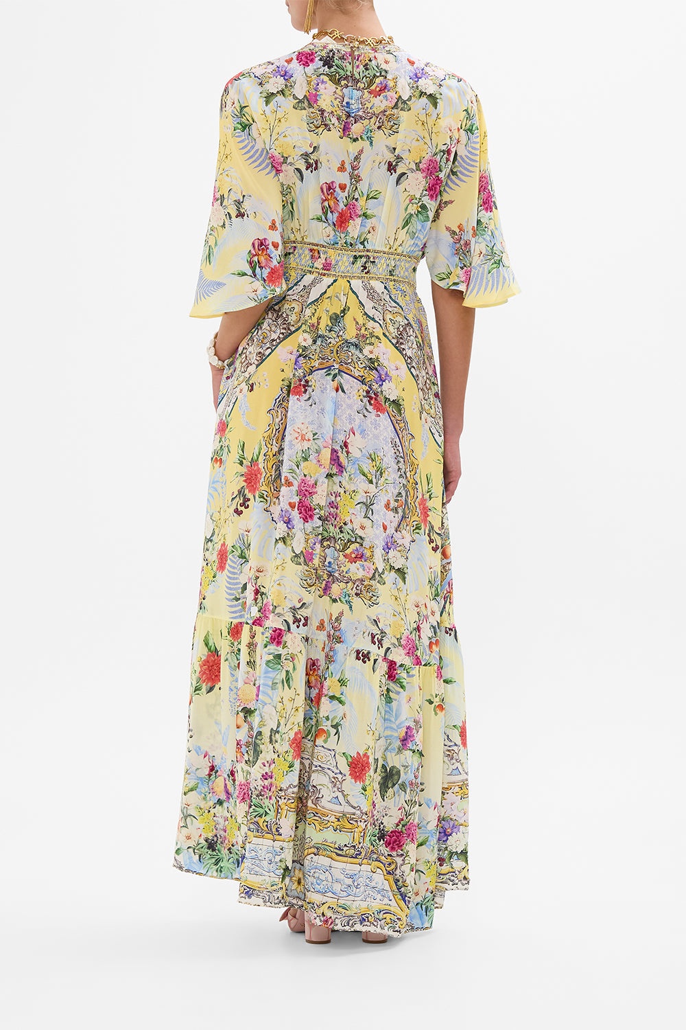WAISTED DRESS WITH HEM RUFFLE - 3