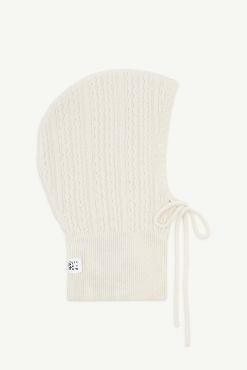 Cable knit hood 1
