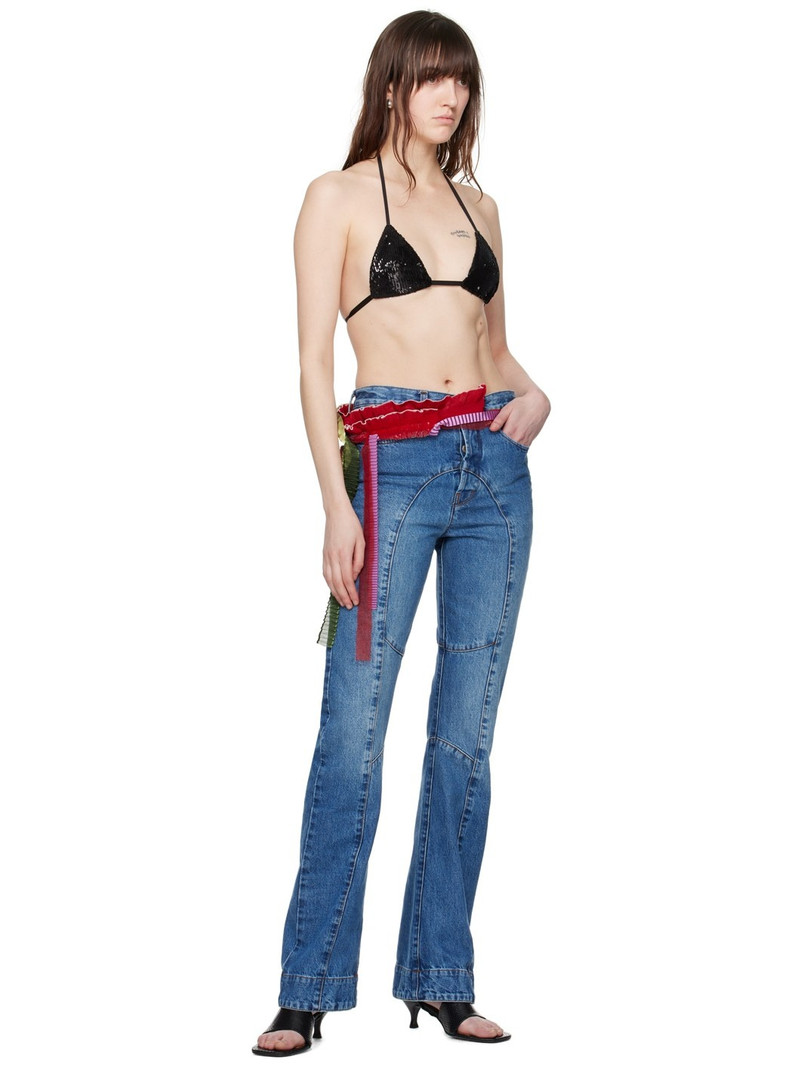 EDWARD CUMING Blue Paneled Jeans outlook