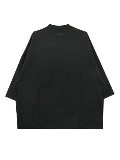 ESSENTIALS logo-print V-neck cotton T-shirt outlook