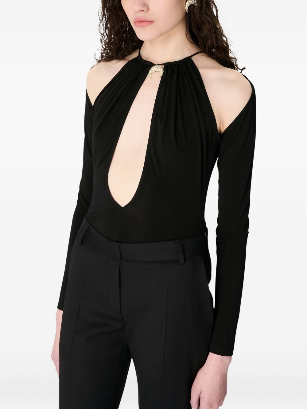 draped keyhole bodysuit - 3