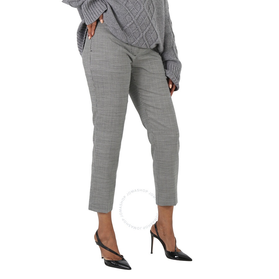 Burberry Check Cropped Tailored Trousers - 4