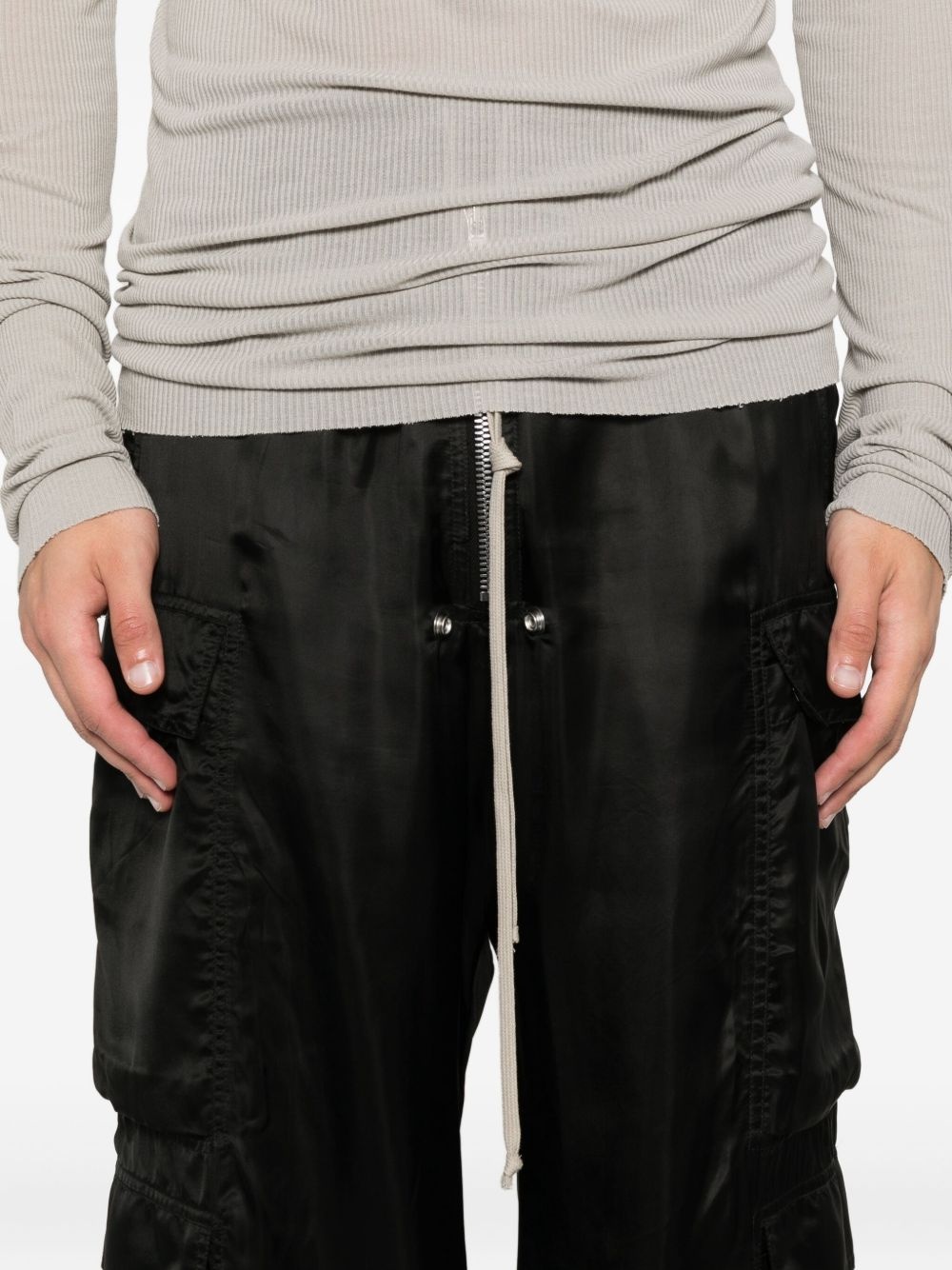 drawstring cargo trousers - 5