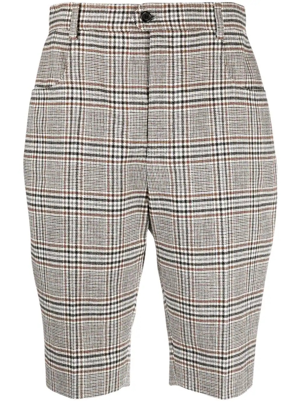 checked tailored shorts - 1