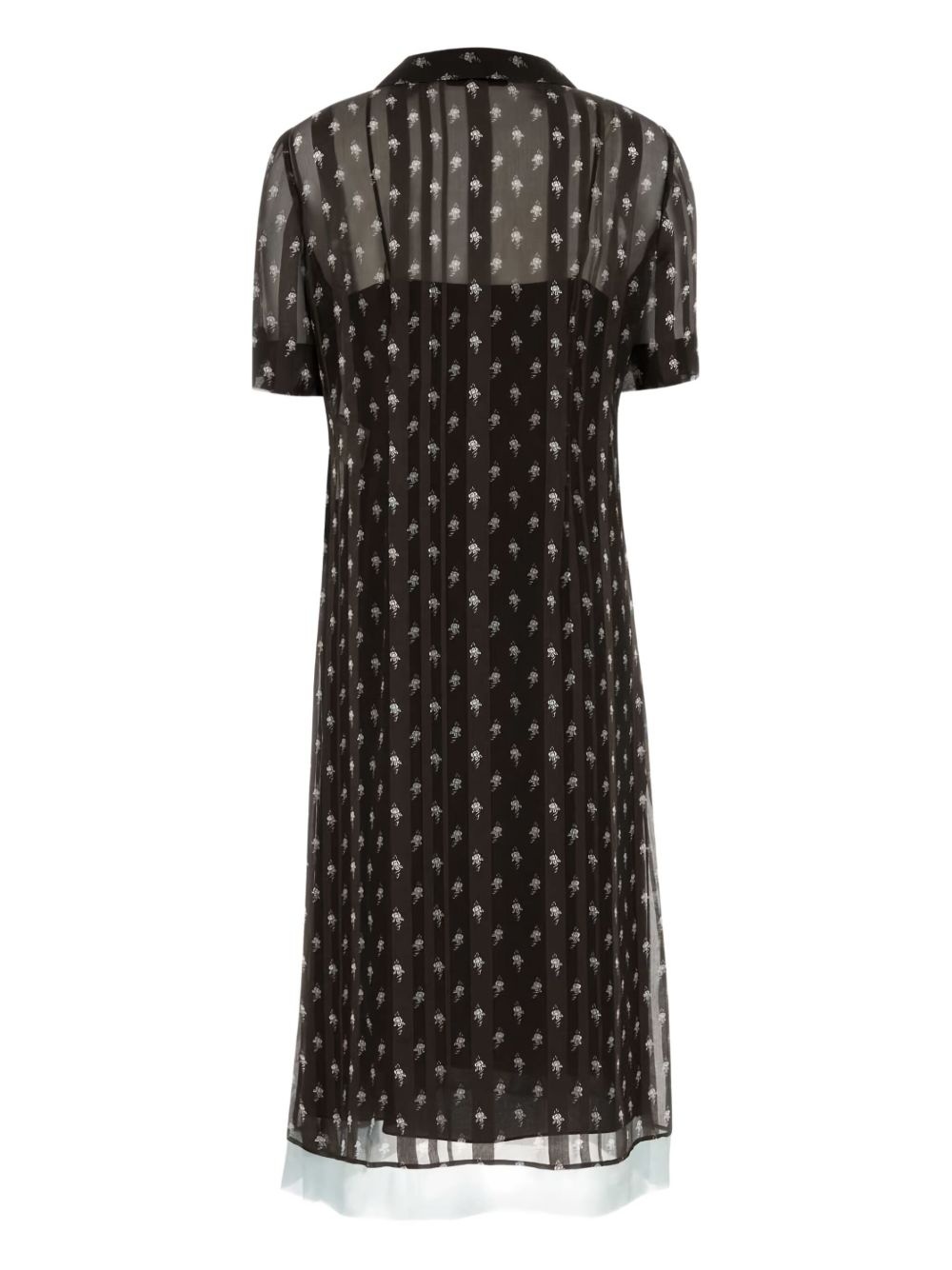 printed silk shirt dress - 2