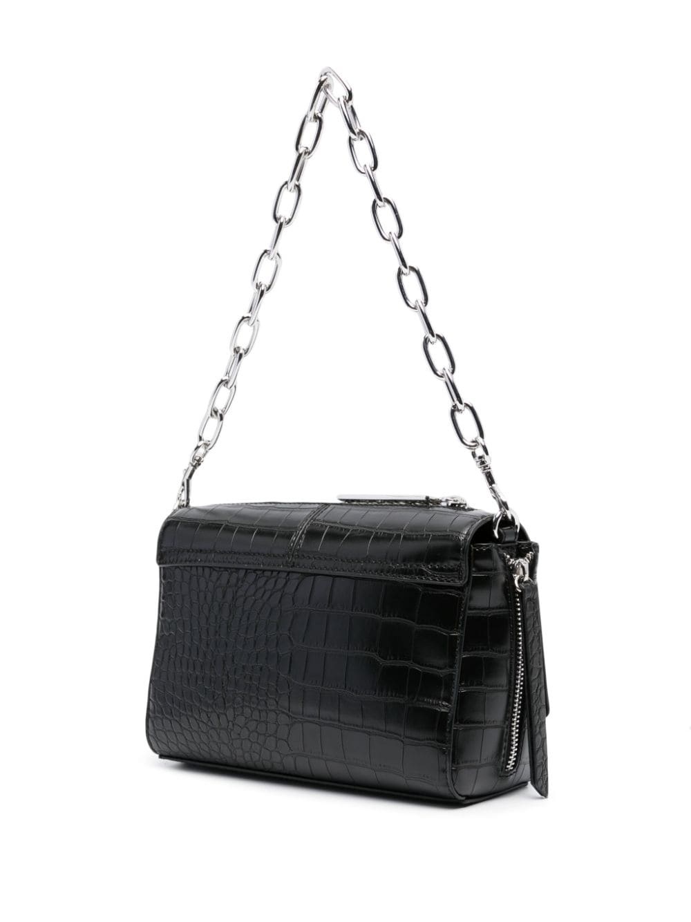 crocodile-effect shoulder bag - 3