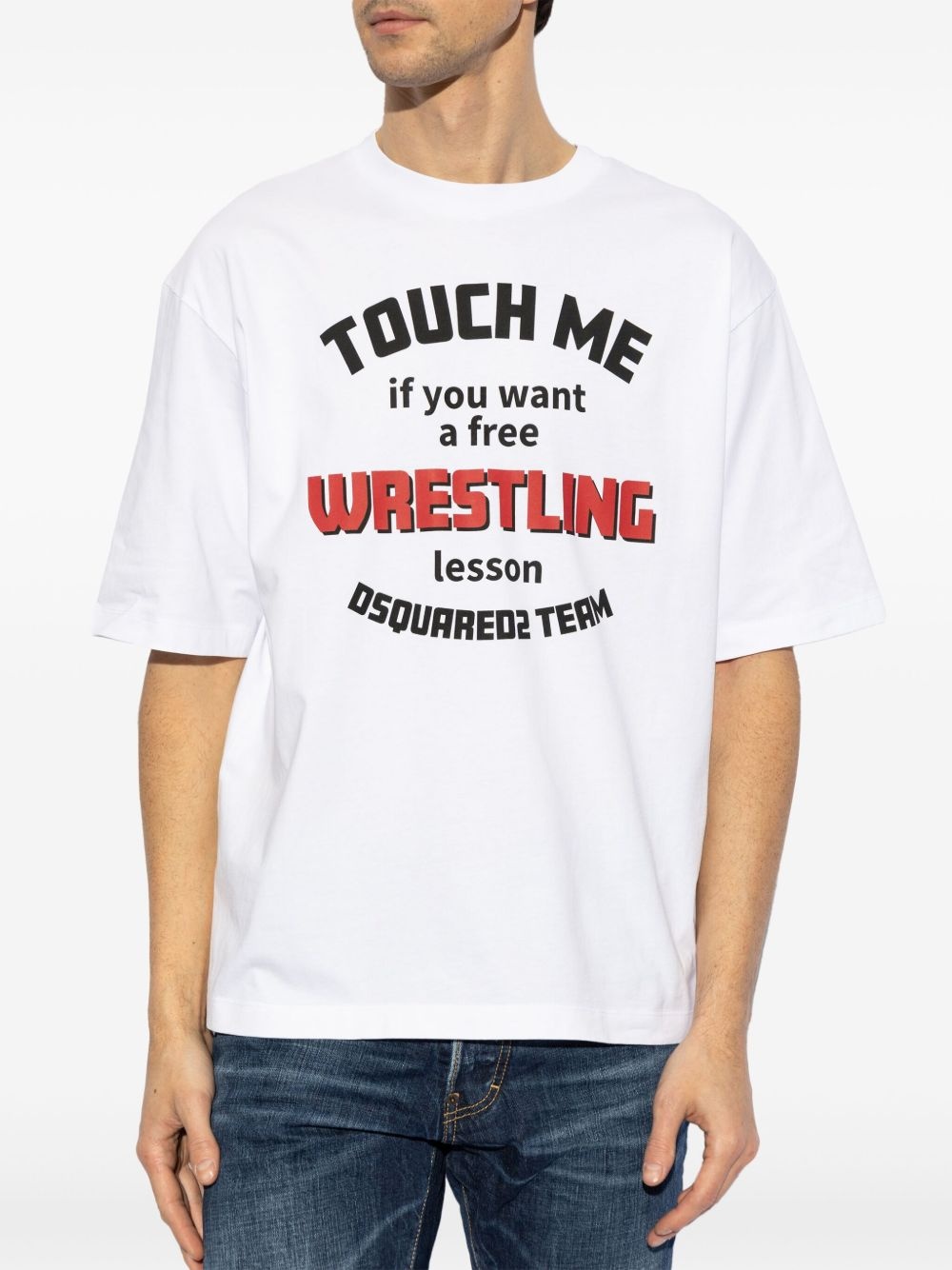 slogan-print cotton T-shirt - 3