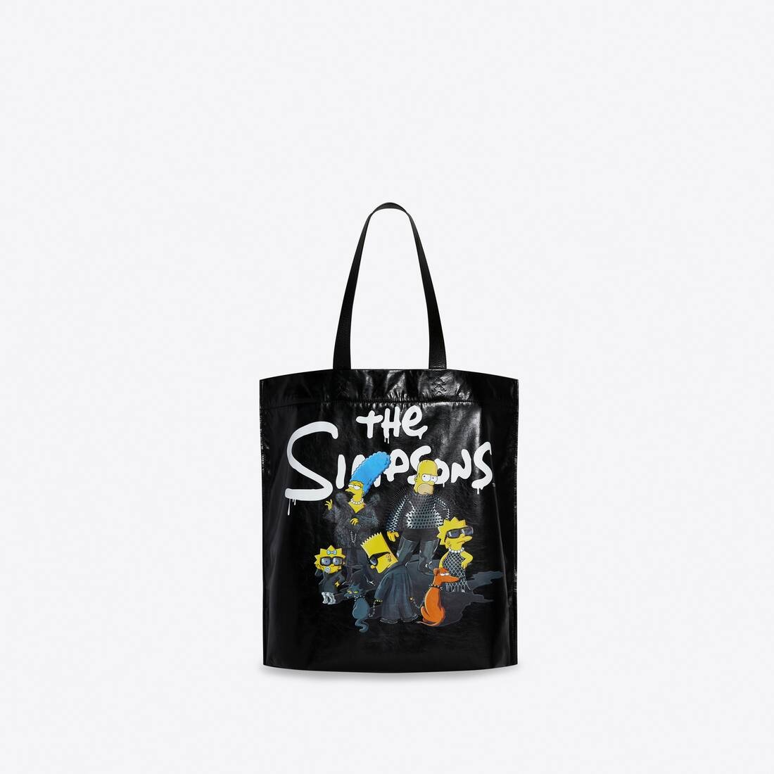 Men's The Simpsons Tm & © 20th Television Shopper Medium Shoulder Tote Bag in Black - 1