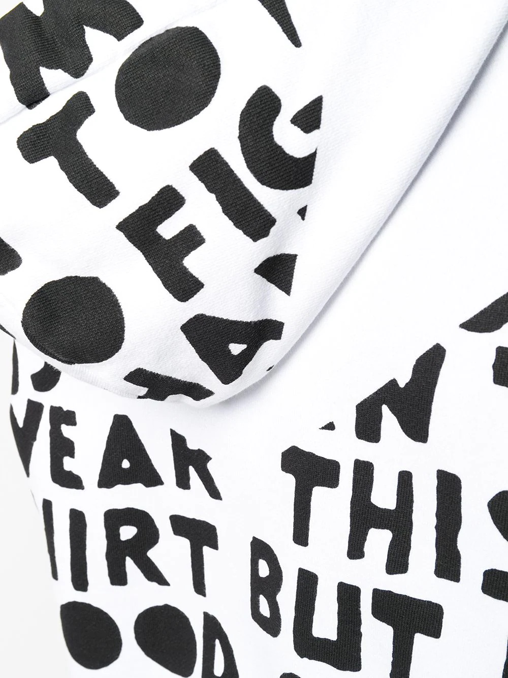 slogan print cropped hoodie - 5
