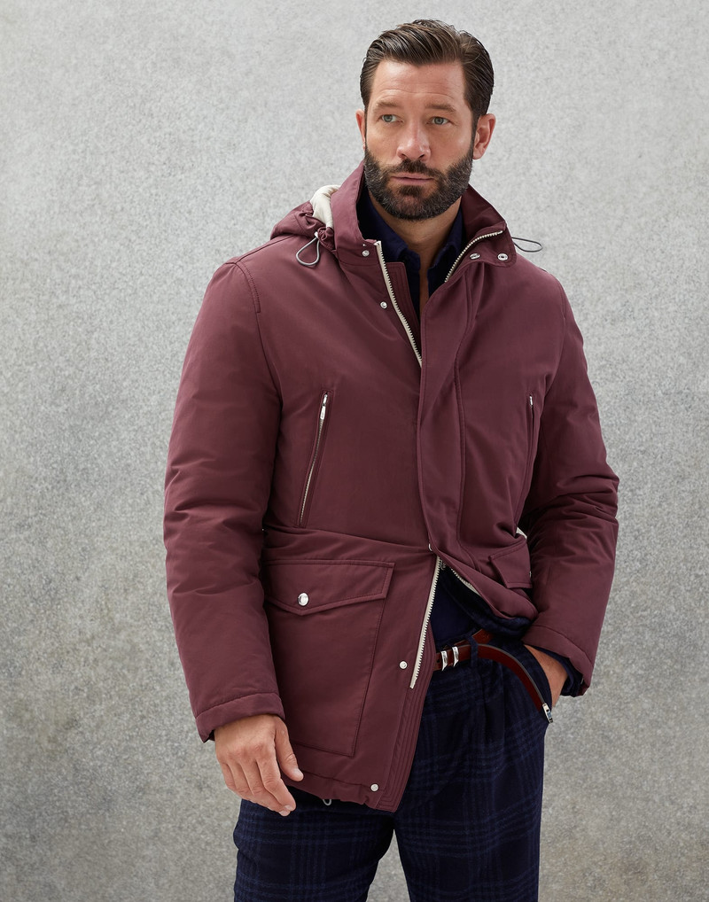 Water-resistant techno cotton parka with Thermore® padding and detachable hood 1