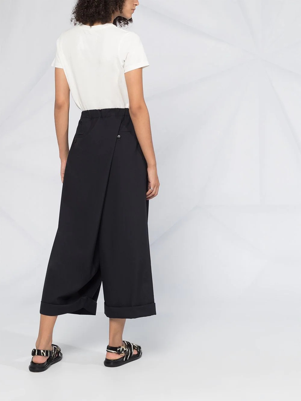 cropped wide-leg trousers - 6