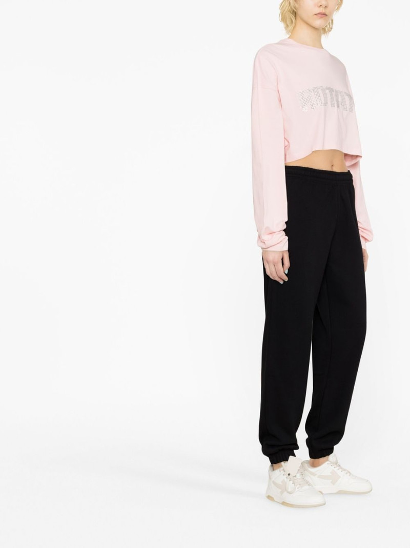 sequin-embellished logo crop top 4