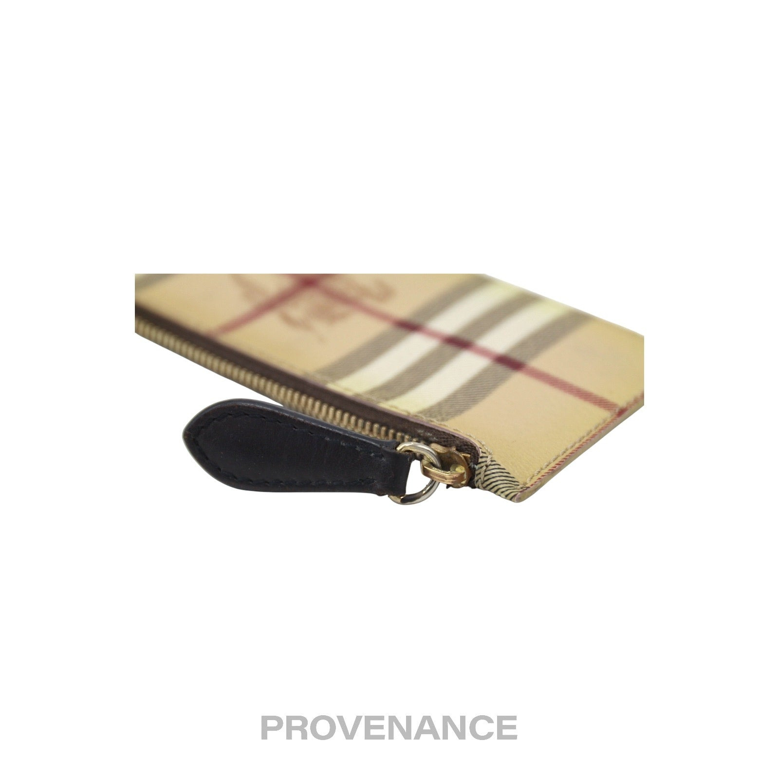 Burberry Zip Pouch - Haymarket Check Chocolate Brown - 5