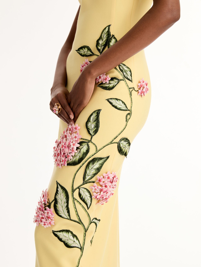 PORCELAIN FLOWER EMBROIDERED DRESS 4