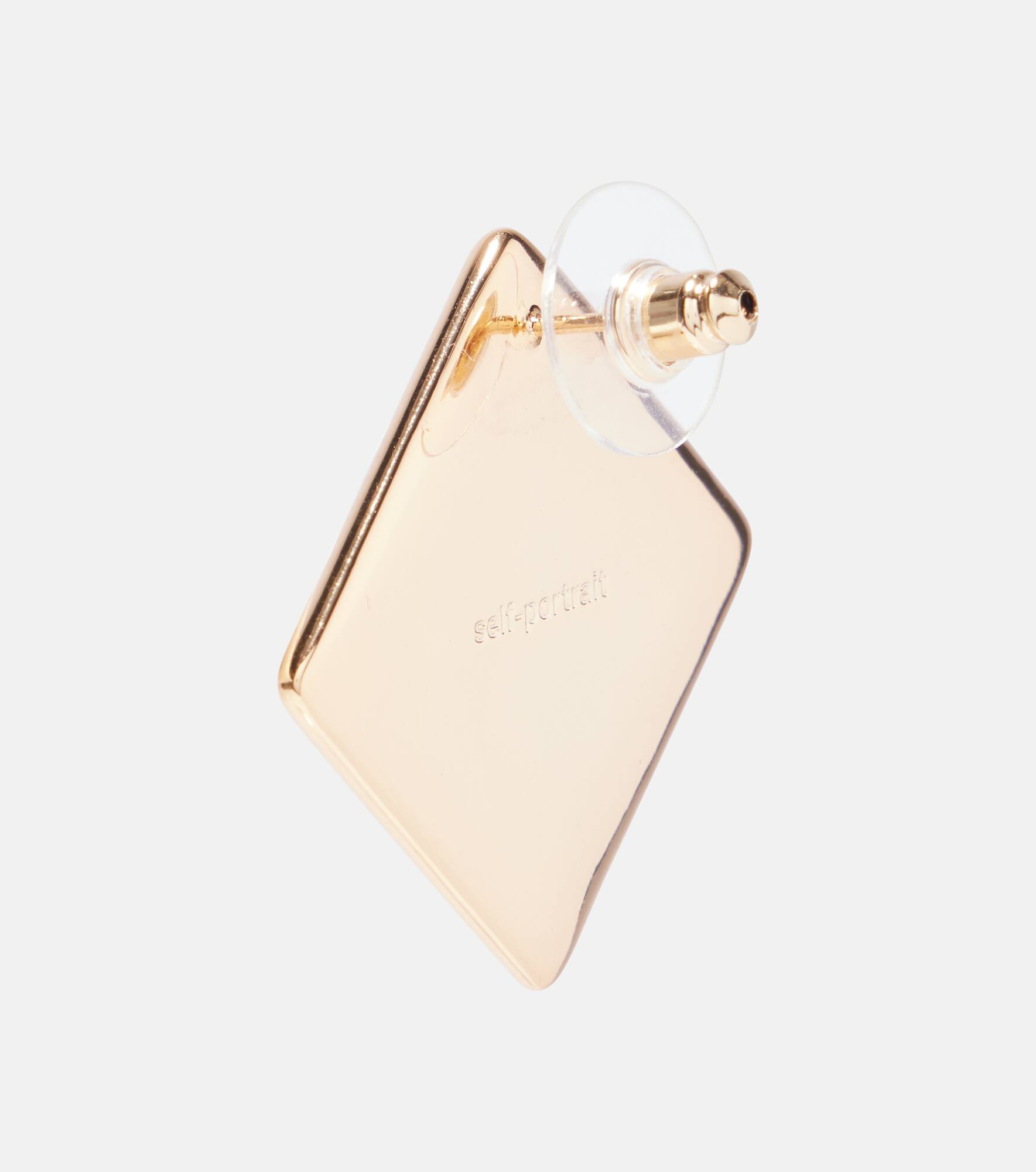 Enamel gold-plated earrings - 5