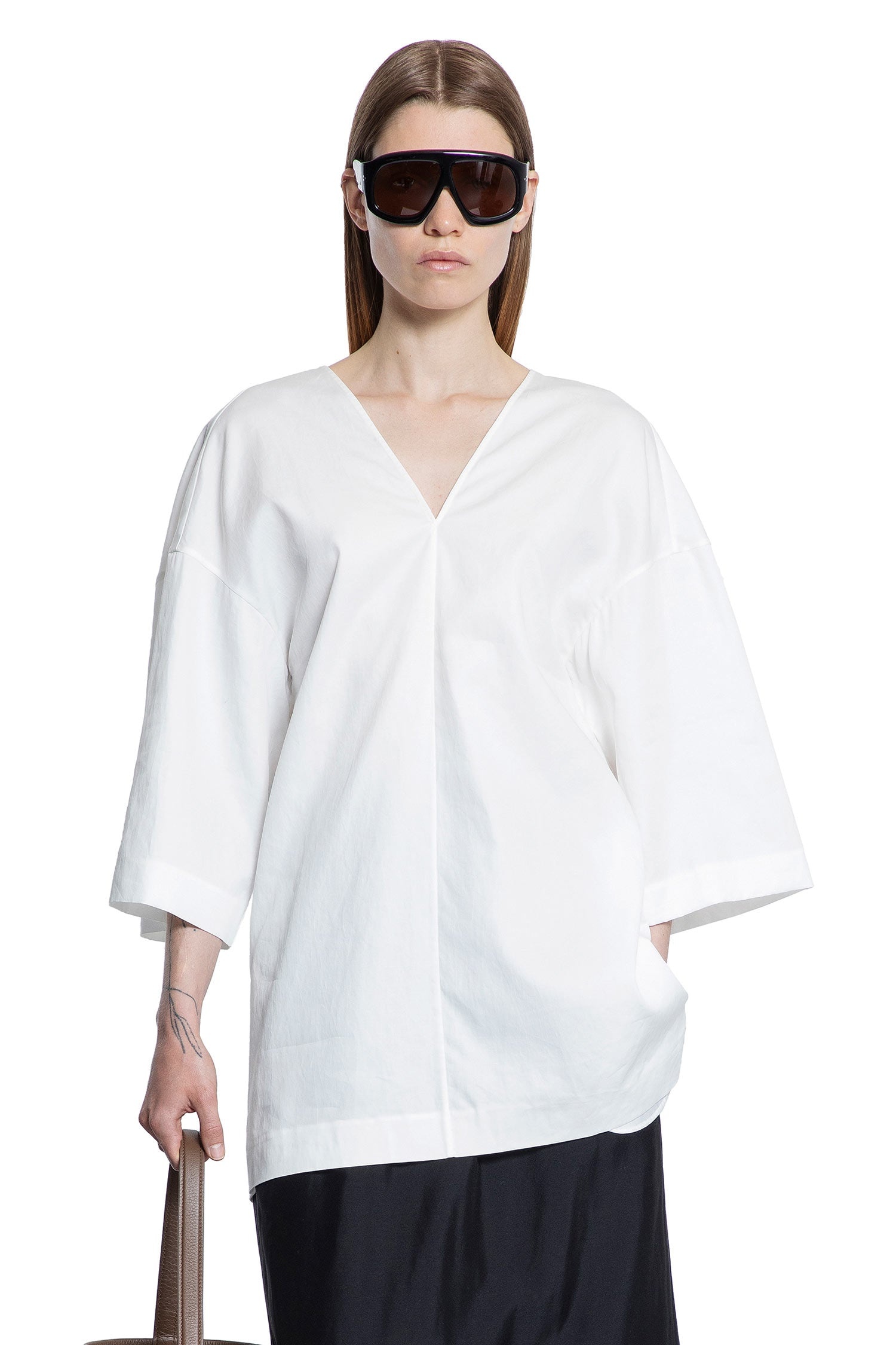 Tシャツ・カットソー [The Row] Elna Top in Cotton The Row Elna-Top-In-Cotton | antonioli | REVERSIBLE