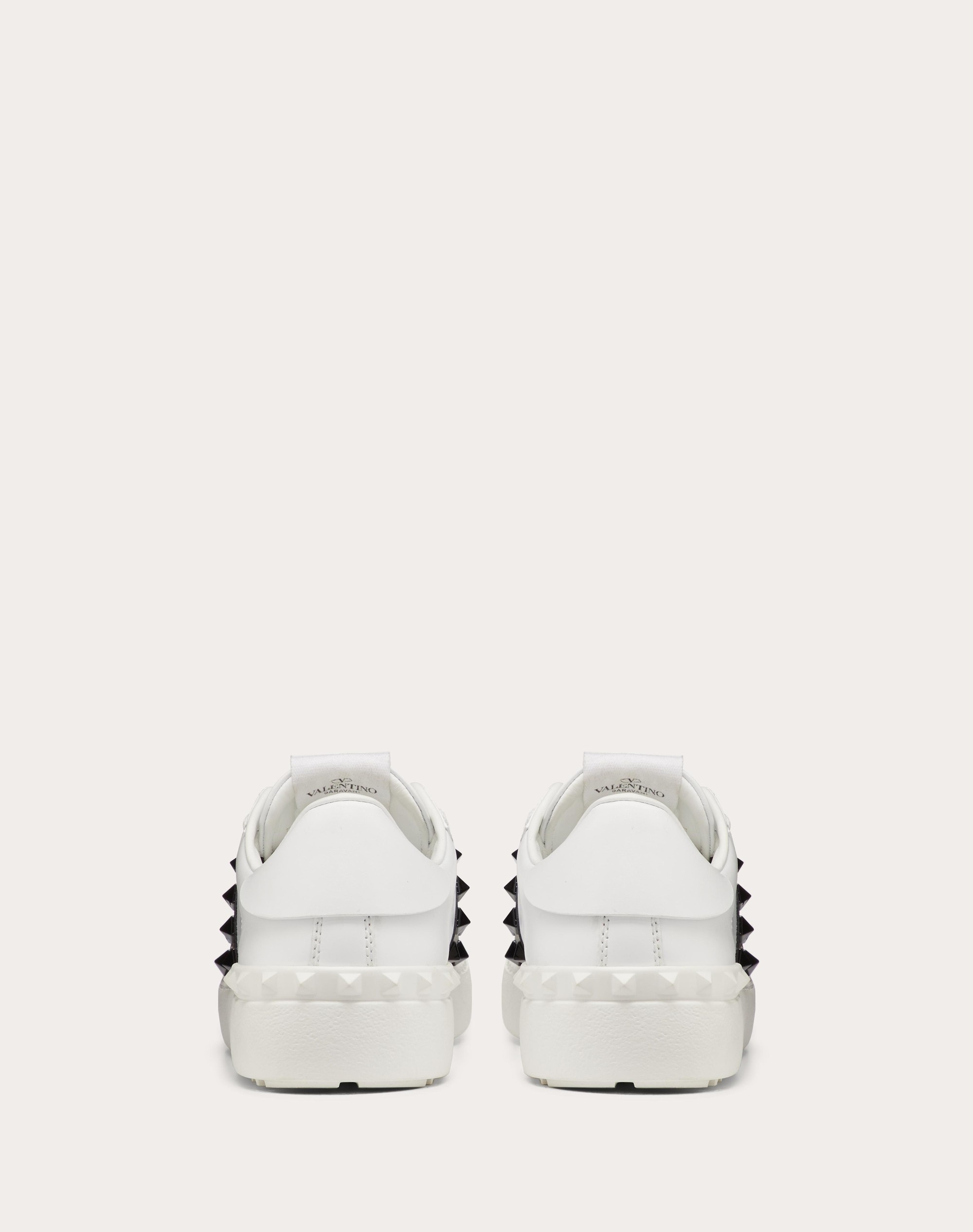 ROCKSTUD UNTITLED SNEAKER IN CALFSKIN LEATHER WITH TONAL STUDS - 3