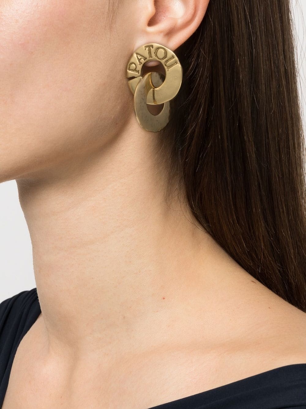 double coin pendant earrings - 2