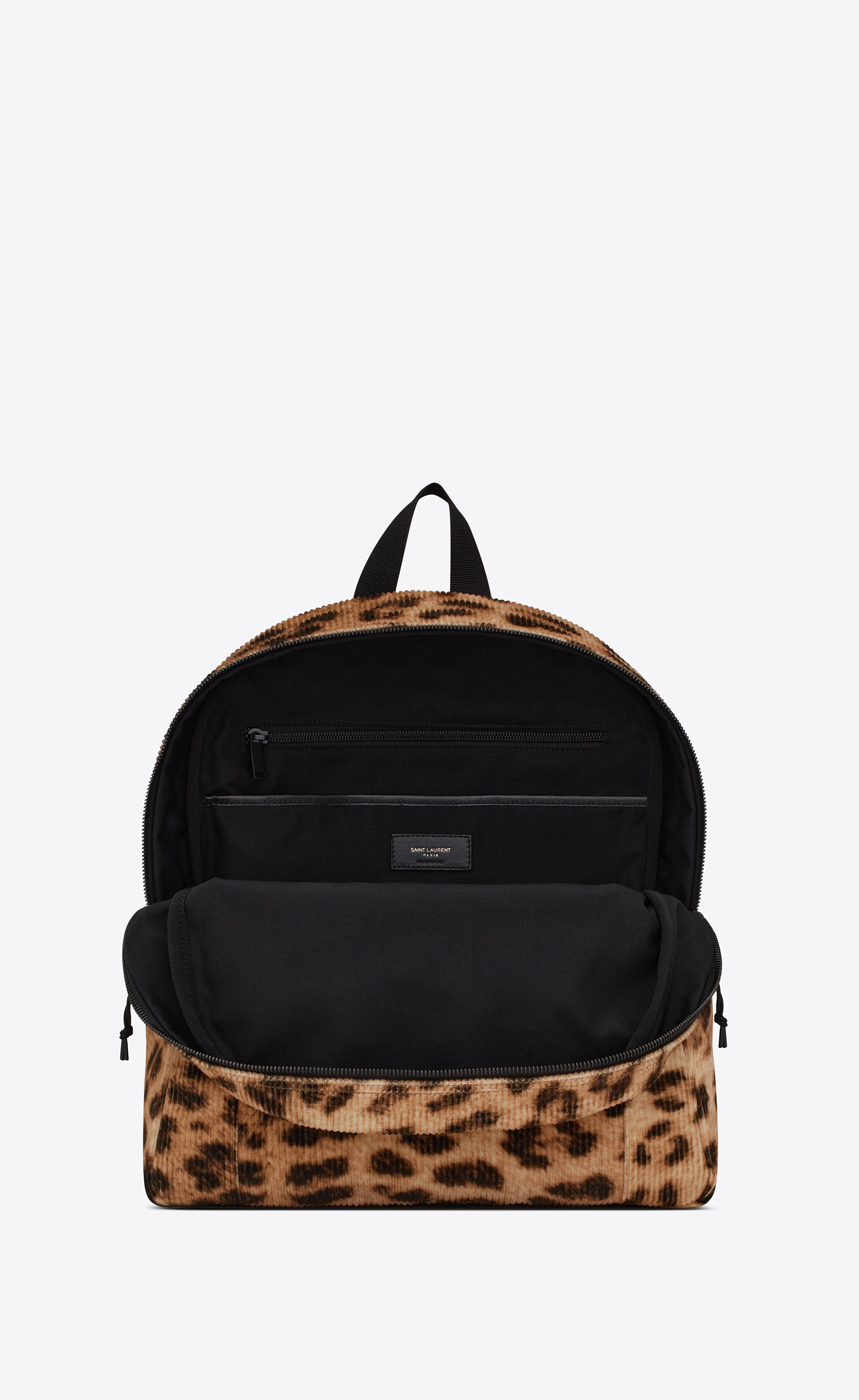 nuxx backpack in ribbed leopard print velvet - 4