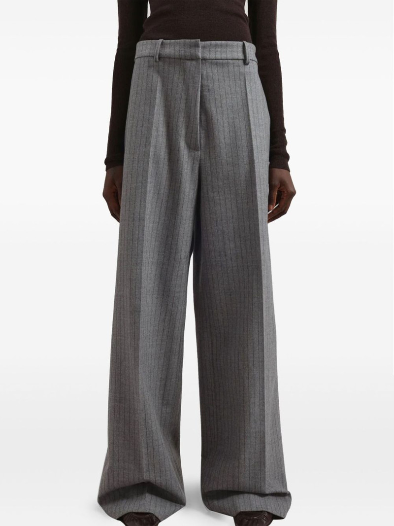The Frankie Shop striped-pattern pleat trousers outlook