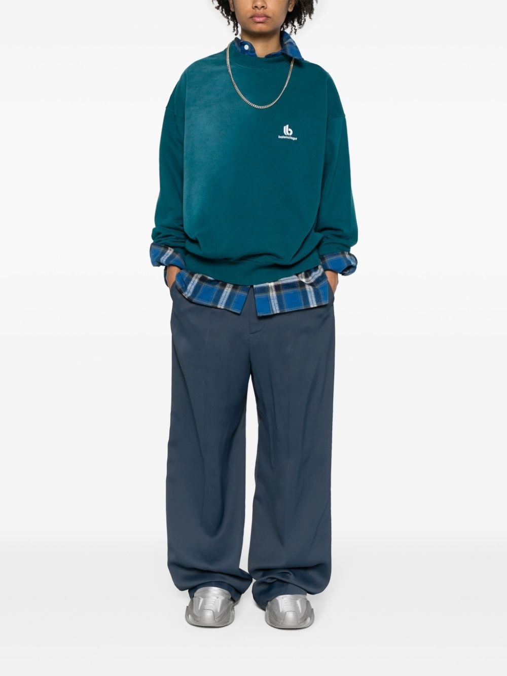 logo-waistband straight-leg pants - 2