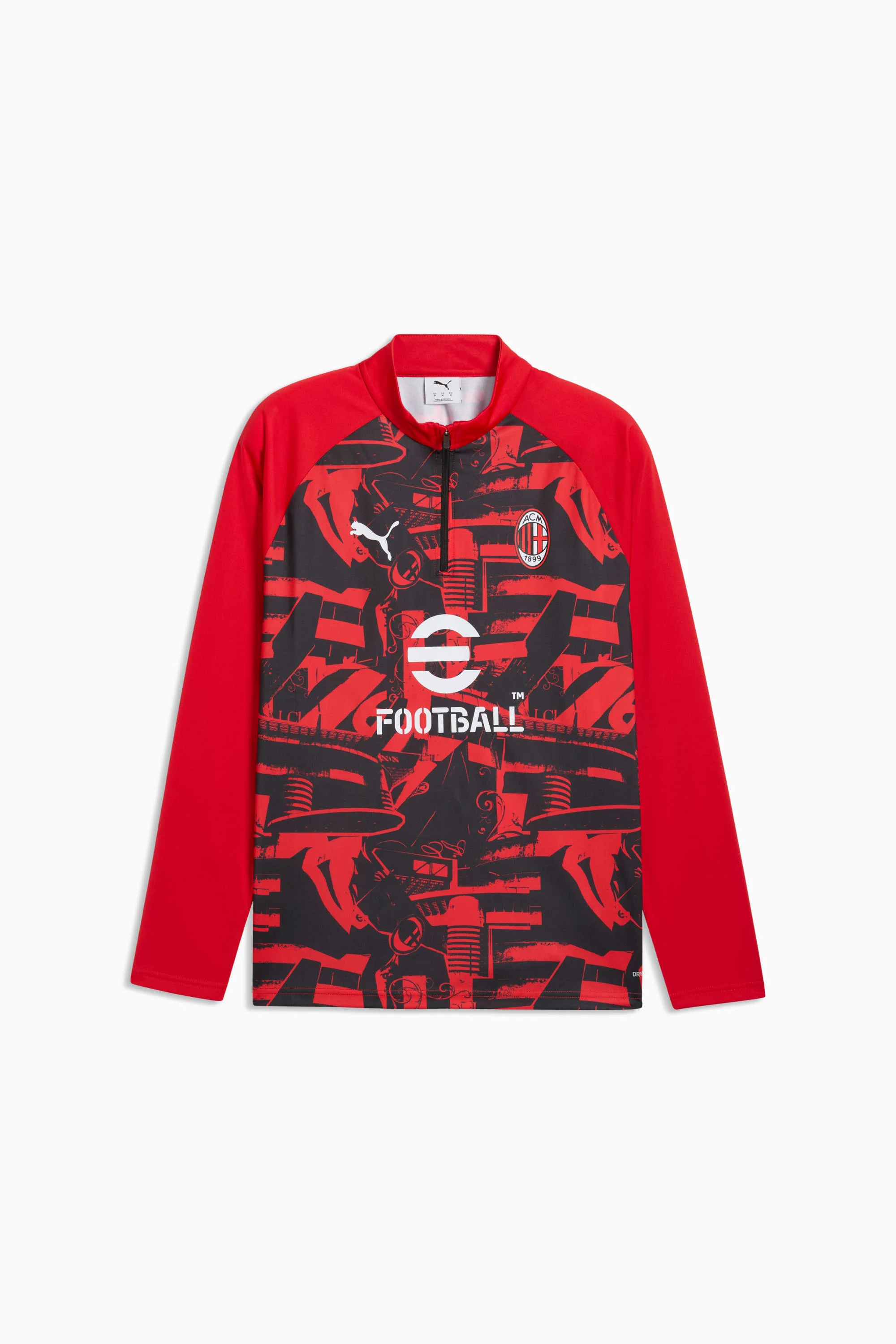 AC Milan Men's Soccer Warmup Quarter-Zip Top - 1