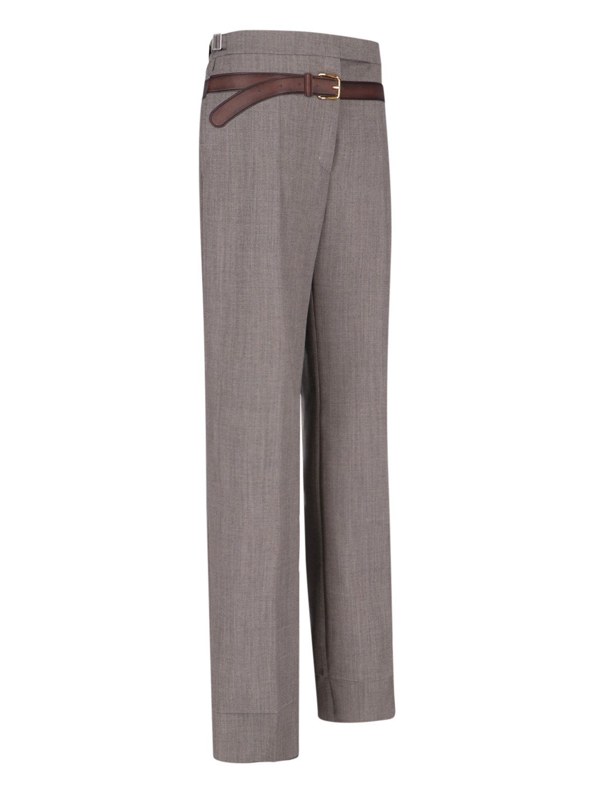 TROMPE-L'ŒIL BELTED PANTS - 3