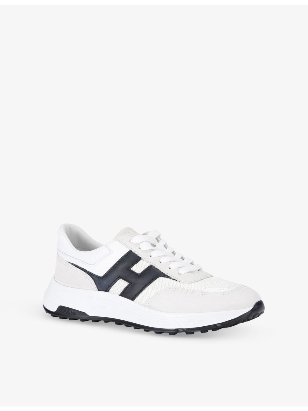 Hyperlight Branded Leather and Suede Low-Top Trainers - 3