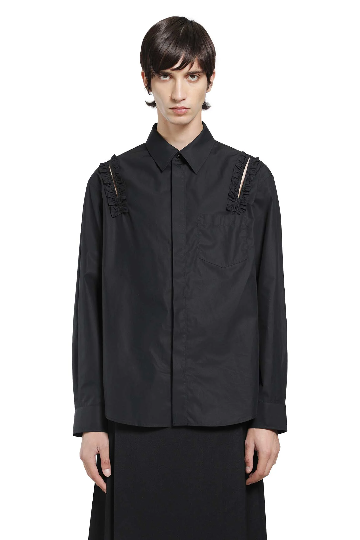 Ruffle Slash Shirt - 1