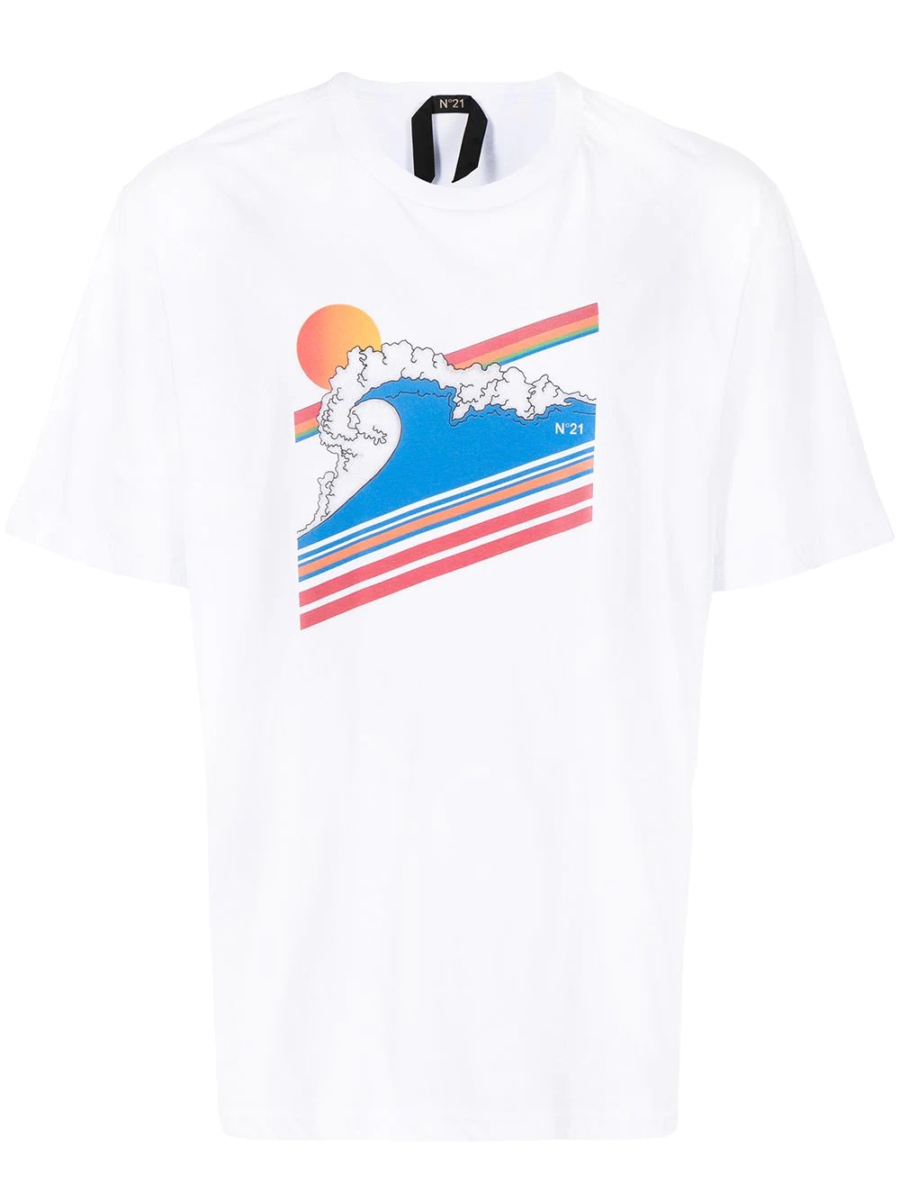 sun wave graphic print T-shirt - 1