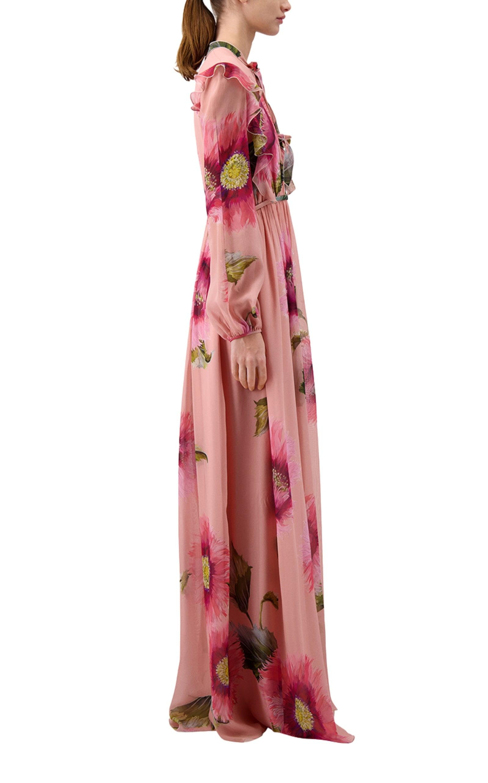 Botanic Blow Up-print Silk Georgette Gown - 5