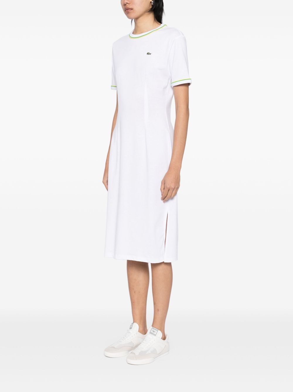 trimmed jersey dress - 3