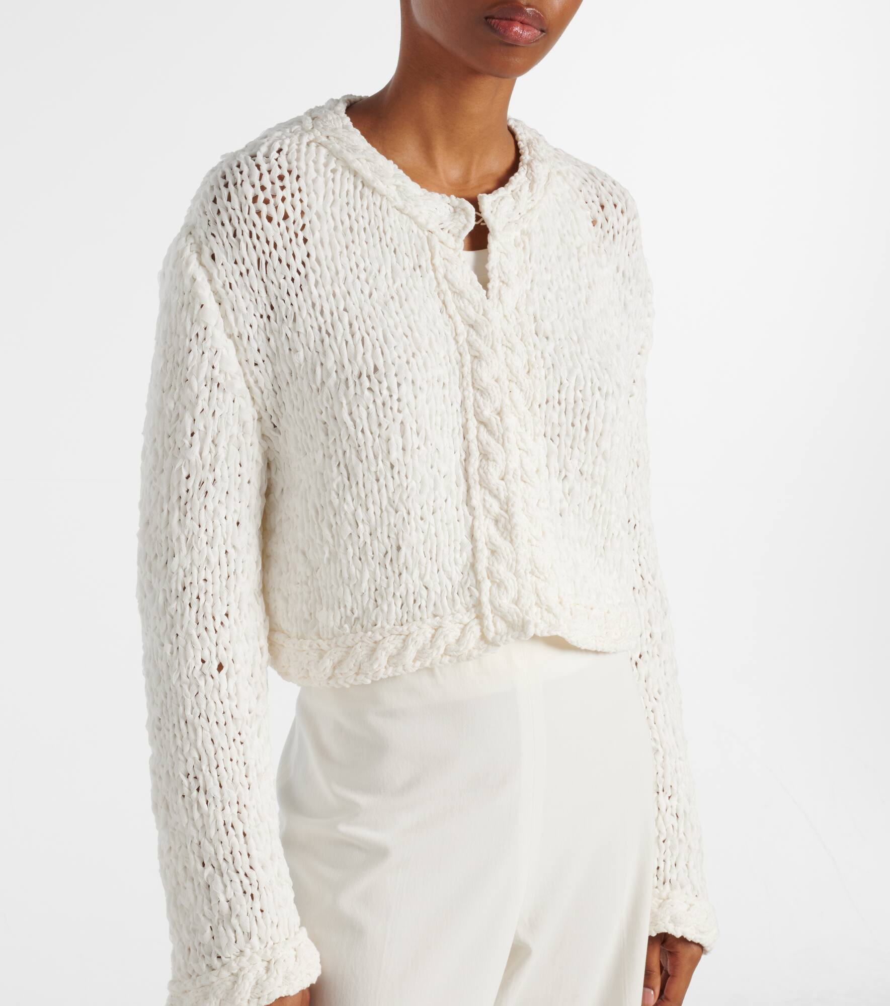 Genevieve open-knit cardigan - 6