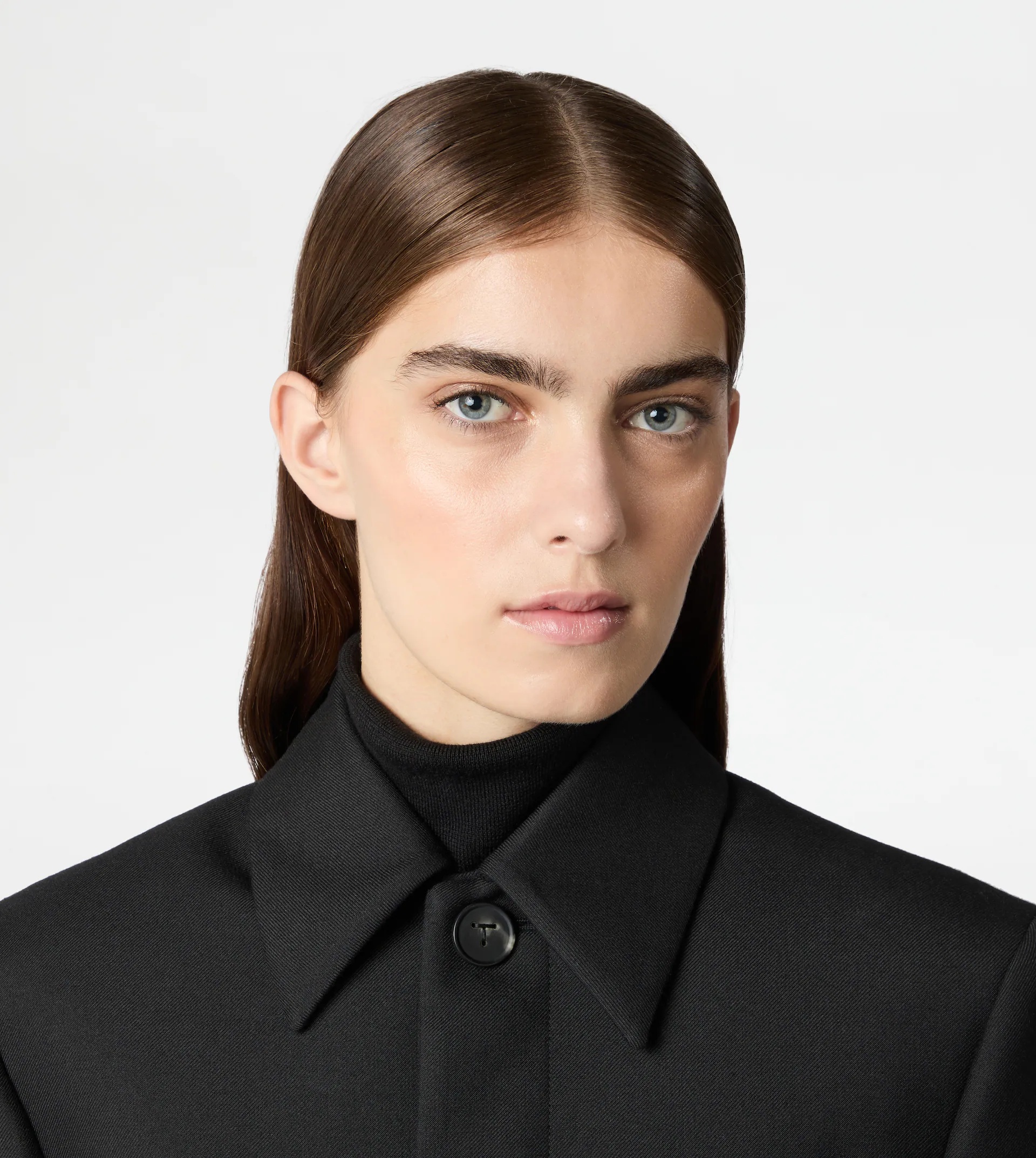 COAT IN WOOL - BLACK - 4