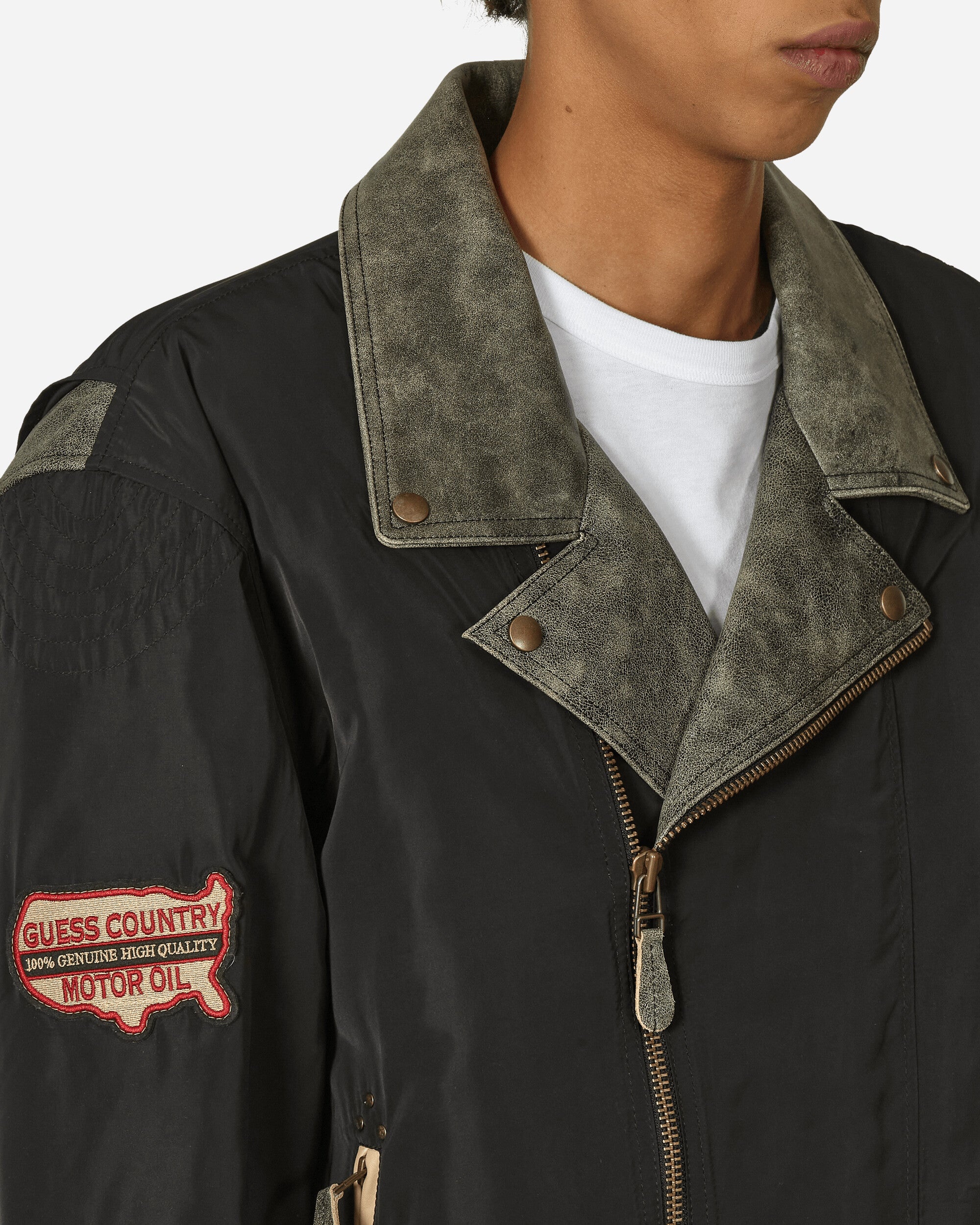Nylon Moto Jacket Jet Black - 5