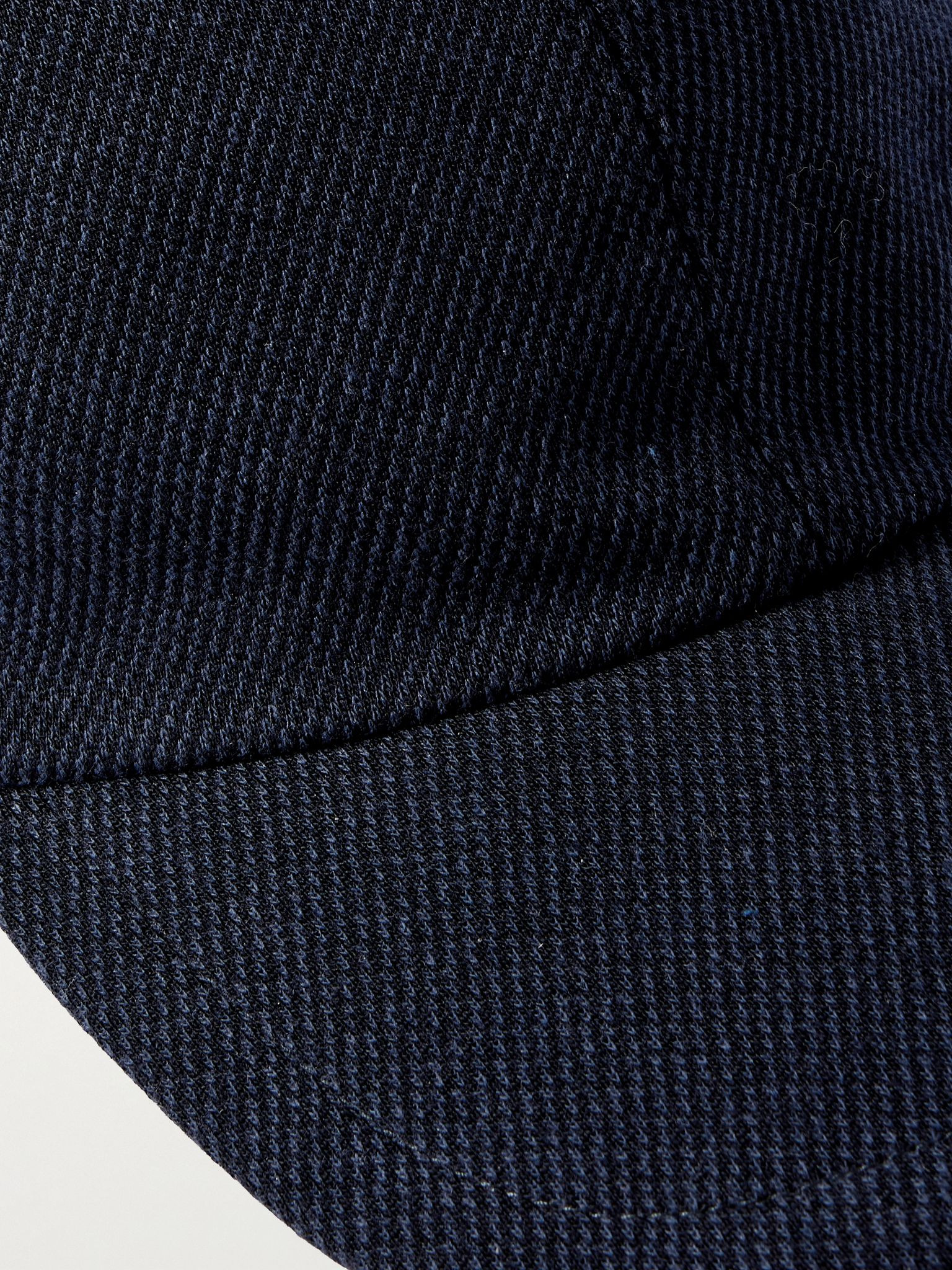 Wool and Cashmere-Blend Twill Baseball Cap Navy - 4