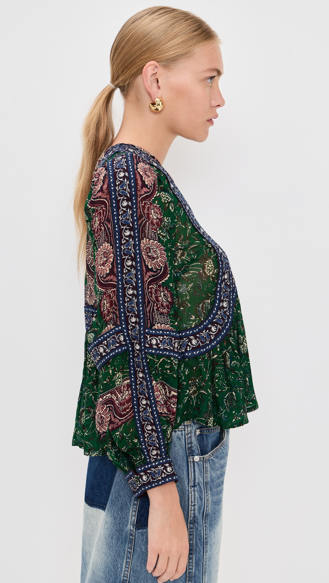 Melba Print Long Sleeve Top - 3