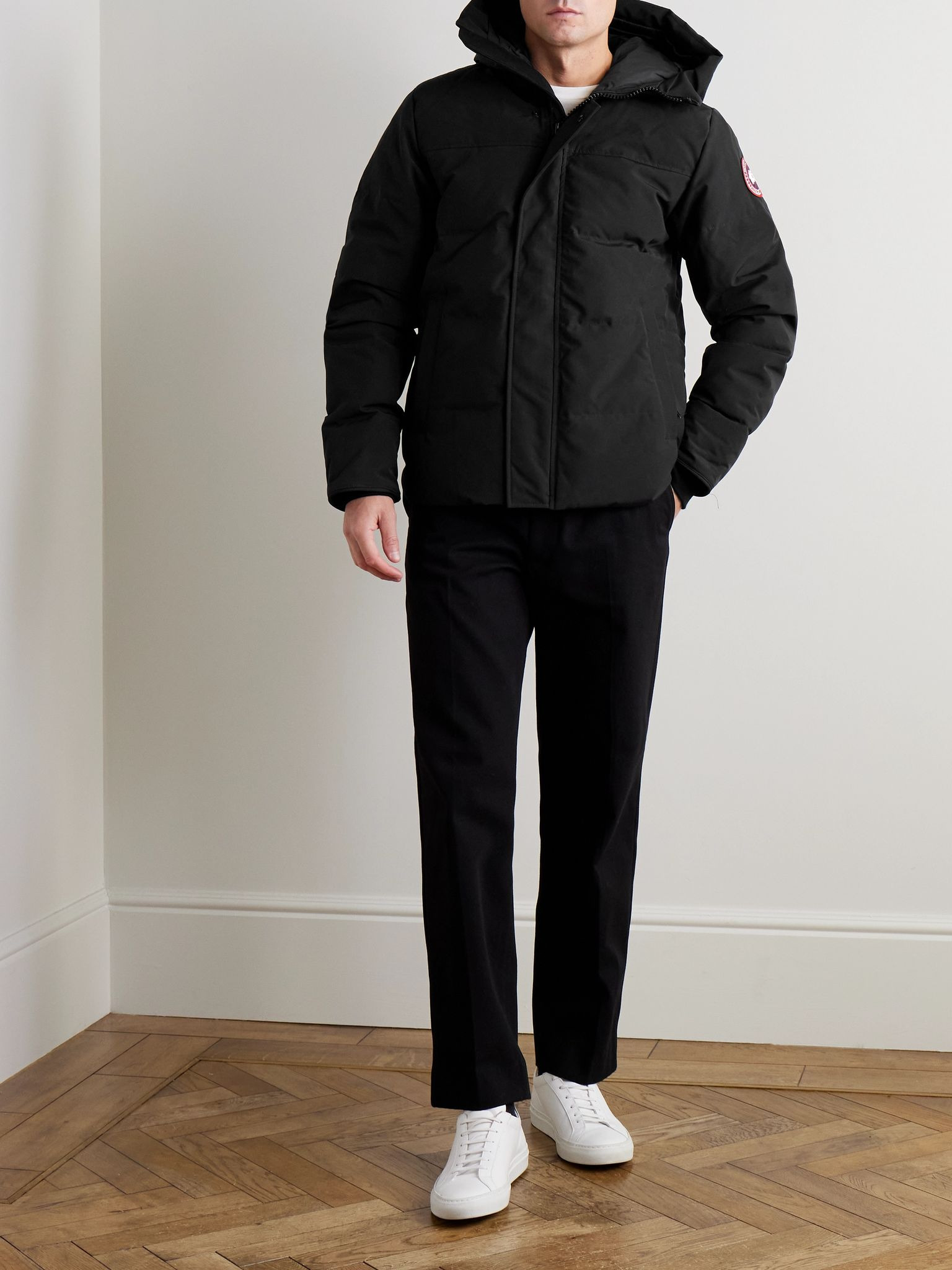 Macmillan Logo-Appliquéd Quilted Shell Hooded Down Parka Black - 2